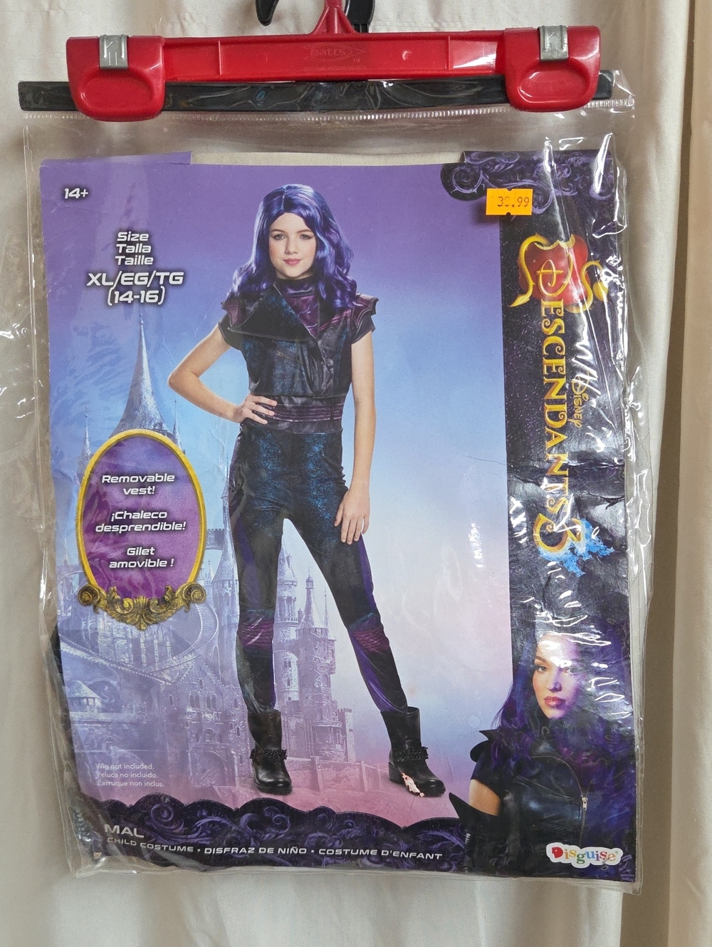 Descendants Girl's Mal Costume, Childs XL 14-16.